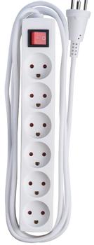 MICROCONNECT Power strip 6 outlets 3m White (MC-GRU0630DK)