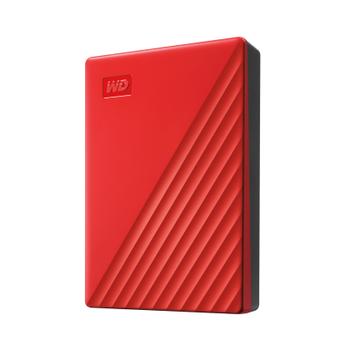 WESTERN DIGITAL WD My Passport WDBR9S0060BRD - Hard drive - encrypted - 6 TB - external (portable) - USB 3.2 Gen 1 - 256-bit AES - red (WDBR9S0060BRD-WESN)