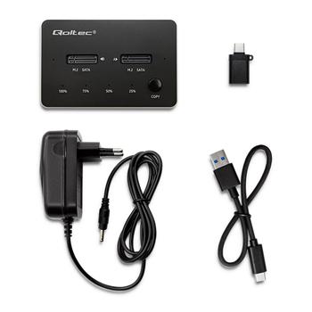 QOLTEC Drive docking station    2xSSD M2 SATA (50310)