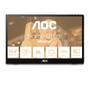 AOC 16T3EA - LED-Monitor - 40.6 cm (16") (15.6" sichtbar) - tragbar - 1920 x 1080 Full HD (1080p) @ 60 Hz - IPS - 250 cd/m˛ - 700:1 - 4 ms - USB-C - Textured Black (16T3EA)