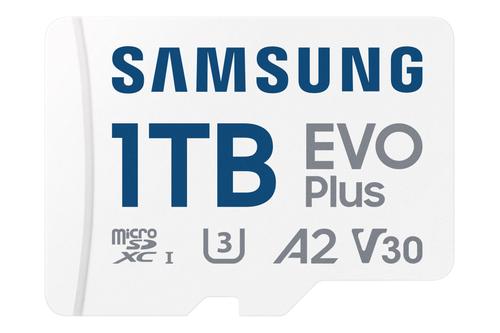 SAMSUNG EVO Plus microSDXC 1TB +SD adapter UHS-I U3 Full HD & 4K UHD up to 160MB/s transfer speed memory card 2024 (MB-MC1T0SA/EU)