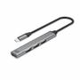 ACT USB-hub USB-C mannelijk USB-A vrouwelijk 0,18 m Grijs