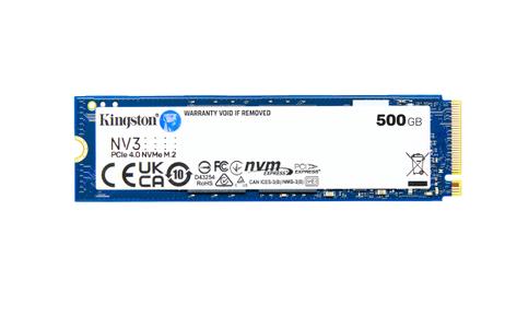Kingston NV3 500GB NVMe SSD M.2 2280 PCIe 4.0 (SNV3S/500G)