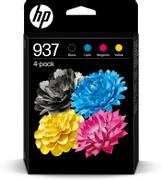 HP 937 CMYK 4-PACK ORIGINAL INK CARTRIDGE SUPL (6C400NE)