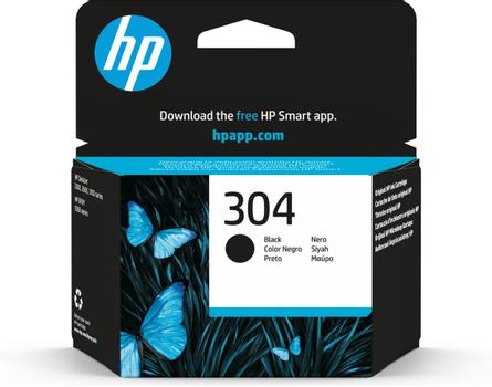 HP 304 - Black - original - ink cartridge - for AMP 130, Deskjet 26XX, 37XX, ENVY 50XX (N9K06AE#ABE)