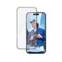 PanzerGlass Bildschirmschutz für Handy - ultrabreite Passform - Glas - Rahmenfarbe schwarz - für Apple iPhone 15, 16