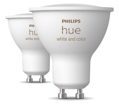 PHILIPS Hue White and color ambiance GU10 intelligent spotpære (2-pak) (929003666502)