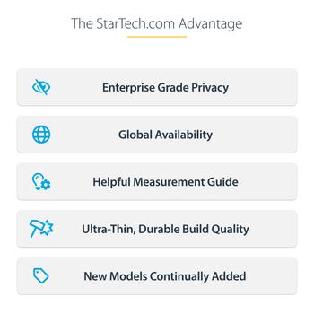 STARTECH 13-inch MacBook Air M2/M3 Laptop Privacy Screen Removable and Reversible Anti-Glare Blue Light Filter Magnetic (13MAM-PRIVACY-SCREEN)