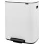 BRABANTIA Pedalspand,  Brabantia Bo, hvid, stål, 60 l, plast inderspand,  og soft close låg