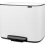BRABANTIA Pedalspand,  Brabantia Bo, hvid, stål, 1-rums, 36 l, med plast inderspand og soft close