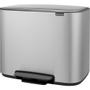BRABANTIA Pedalspand,  Brabantia Bo, stål mat, rustfrit stål, 1-rums, 36 l, med plast inderspand og soft close