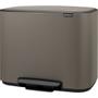 BRABANTIA Pedalspand,  Brabantia Bo, platinum, stål, 1-rums, 36 l, med plast inderspand og soft close
