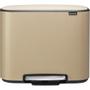 BRABANTIA Pedalspand,  Brabantia Bo, creme, stål, 1-rums, 36 l, med plast inderspand og soft close