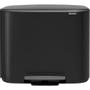 BRABANTIA Pedalspand,  Brabantia Bo, sort mat, stål, 1-rums, 36 l, med plast inderspand og soft close
