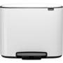 BRABANTIA Pedalspand,  Brabantia Bo, hvid, stål, 3-rums, 3x11 l, soft close, 3 inderspande i plast