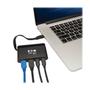 TRIPP LITE TRIPPLITE USB-C Multiport Adapter - 4K HDMI USB-A GbE Self-Storing Cable 100W PD Charging Black (U444-T6N-H4GUBC)
