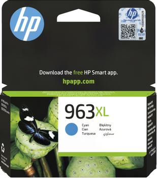 HP 963XL Cyan High Yield Ink Cartridge 23ml for HP OfficeJet Pro 9010/9020 series - 3JA27AE (3JA27AE)
