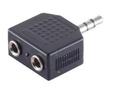 MICROCONNECT Adapter 3.5mm - 2x3.5mm M-F