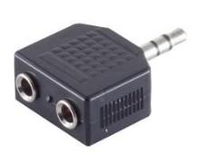 MICROCONNECT Adapter 3.5mm - 2x3.5mm M-F