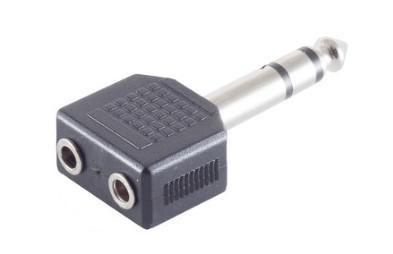 MICROCONNECT Adapter 6.3mm - 2X3.5mm M-F (AUDANS)