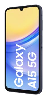 SAMSUNG g Galaxy A15 5G - 5G smartphone - dual-SIM - RAM 4 GB / Internal Memory 128 GB - microSD slot - OLED display - 6.5" - 2340 x 1080 pixels (90 Hz) - 3x rear cameras 50 MP, 5 MP, 2 MP - front camera 13 M (SM-A156BZKDEUB)