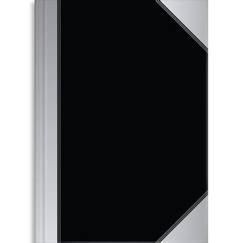 RHINO Kina notesbog 70g linjeret A5 sort/sølv (RE5CBS)