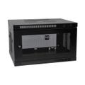 SmartRack 6U Low-Profile Switch-Depth Wall-Mount Rack Enclosure Cabinet - Rack skåp - väggmontering,  golvmontering - svart - 6U - 19"