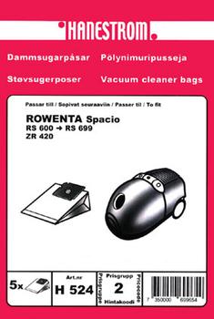 HANESTRÖM Dammsugarpåsar ROWENTA SPACIO ZR 420 (H524)