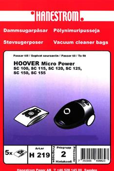 HANESTRÖM Dammsugarpåsar HOOVER MICRO POWER (H219)