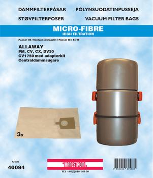 HANESTRÖM Dustbags To fit Allaway CV, CX, DV30, PM, 3P (40094)
