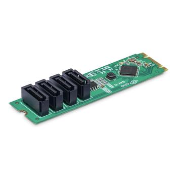 STARTECH 4-PORT M.2 TO SATA ADAPTER - M.2 PCIE 3.0 TO SATA EXPANSION C CABL (4P-SATA-M2-ADAPTER)