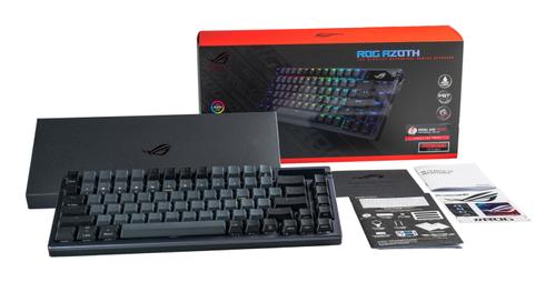 ASUS ROG AZOTH 75% Wireless DIY Custom RGB Gaming Keyboard, NX Red Switches, OLED Display, PBT Keyca (90MP0316-BKNA01)