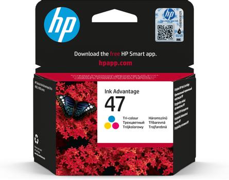 HP 47 - 14 ml - kleur (cyaan, magenta, geel) - origineel - Ink Advantage - inktcartridge (6ZD61AE#BHK)