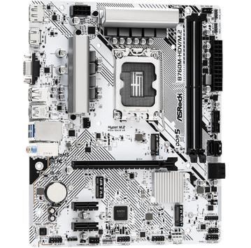 ASRock B760M-HDV/ M.2,  mATX, LGA1700 2xDDR5 2x M.2, 2.5GbE LAN (90-MXBMJ0-A0UAYZ)