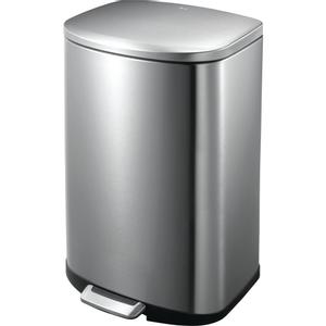 EKO Pedalspand,  EKO Della, stål mat, rustfrit stål, 50 l, med plast inderspand og soft close, fingeraftryksfri (1999916122)
