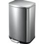 EKO Pedalspand,  EKO Della, stål mat, rustfrit stål, 50 l, med plast inderspand og soft close, fingeraftryksfri