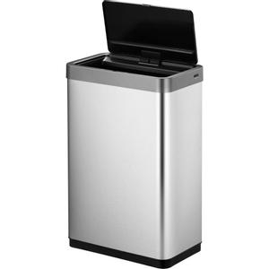 EKO Affaldsspand,  EKO Mirage X Sensor, stål mat, rustfrit stål, 47 l, med plast inderspand og soft close, fingeraftryksfri (1999916272)