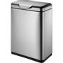 EKO Affaldsspand,  EKO Touch Pro, stål mat, rustfrit stål, 2-rums, 2x20 l, med plast inderspand og soft close, fingeraftryksfri