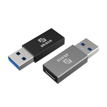 AKASA USB3.1 Gen2 Type-C female to Type-A male adapter, 2/ pack,  10G (AK-CBUB61-KT02)