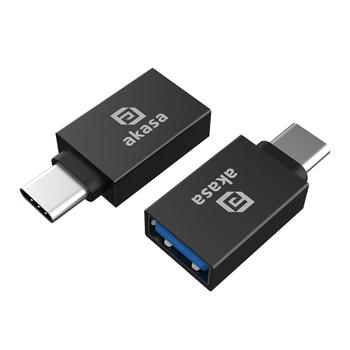 AKASA USB3.1 Gen2 Type-A female to Type-C male adapter, 2/ pack, 10G (AK-CBUB62-KT02)