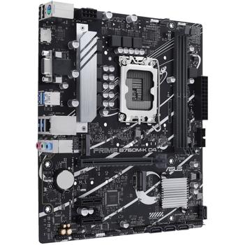 ASUS PRIME B760M-K D4 - Motherboard - micro ATX - LGA1700 Socket - B760 Chipset - USB 3.2 Gen 1 - 2.5 Gigabit LAN - onboard graphics (CPU required) - HD Audio (8-channel) (90MB1DS0-M1EAY0)