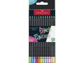 FABER-CASTELL Buntstifte Black Edition Neon + Pastell
