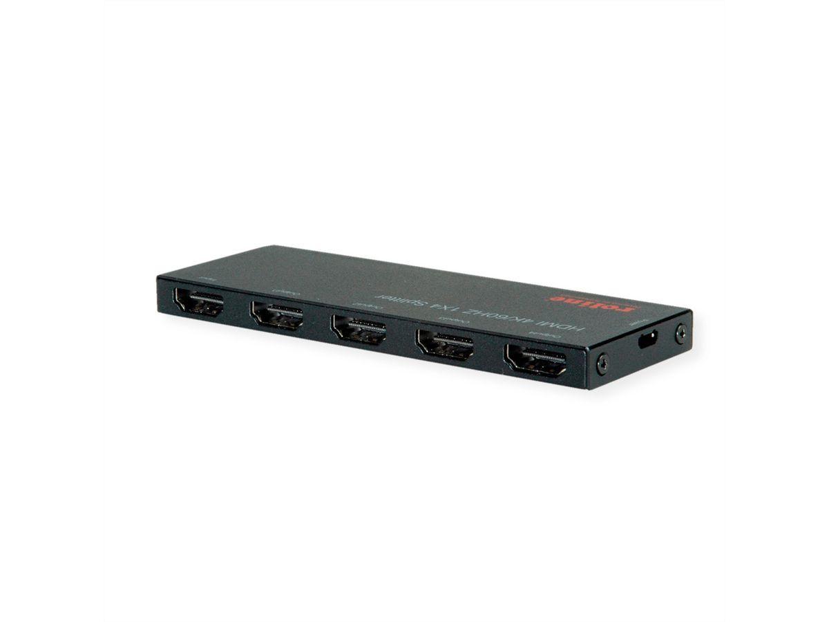 ROLINE HDMI Splitter  4 Ports  1 x