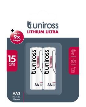 UNIROSS Lithium Ultra AA/FR6 1.5V - BL2 (ULIAA2)