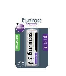 UNIROSS Lithium 18650 3000 BT - BL1 (U1BT1830SP)