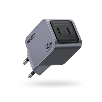 Ugreen Nexode Pro 45W Dual USB-C GaN Fast Charger EU gray (35008)