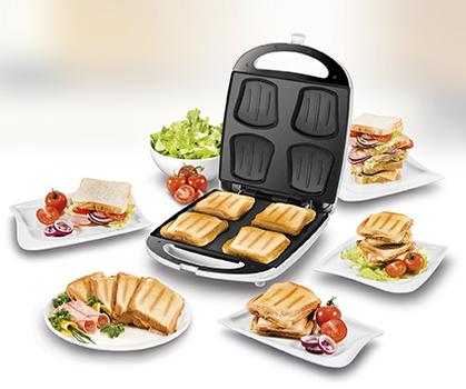 UNOLD 48480 Sandwich Toaster Quadro - (Fjernlager - levering  2-4 døgn!!) (48480)
