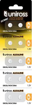 UNIROSS Batteri - LR66 / LR626 - 10 pak blisterkor,  t (U10AG04)