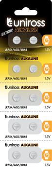 UNIROSS Batteri  - LR48 / LR754 - 10 pak blisterko,  rt (U10AG05)