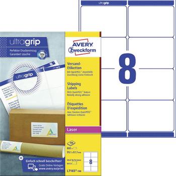 AVERY Ultragrip etiketter 67, 7x99, 1mm hvid 800stk (L7165100)